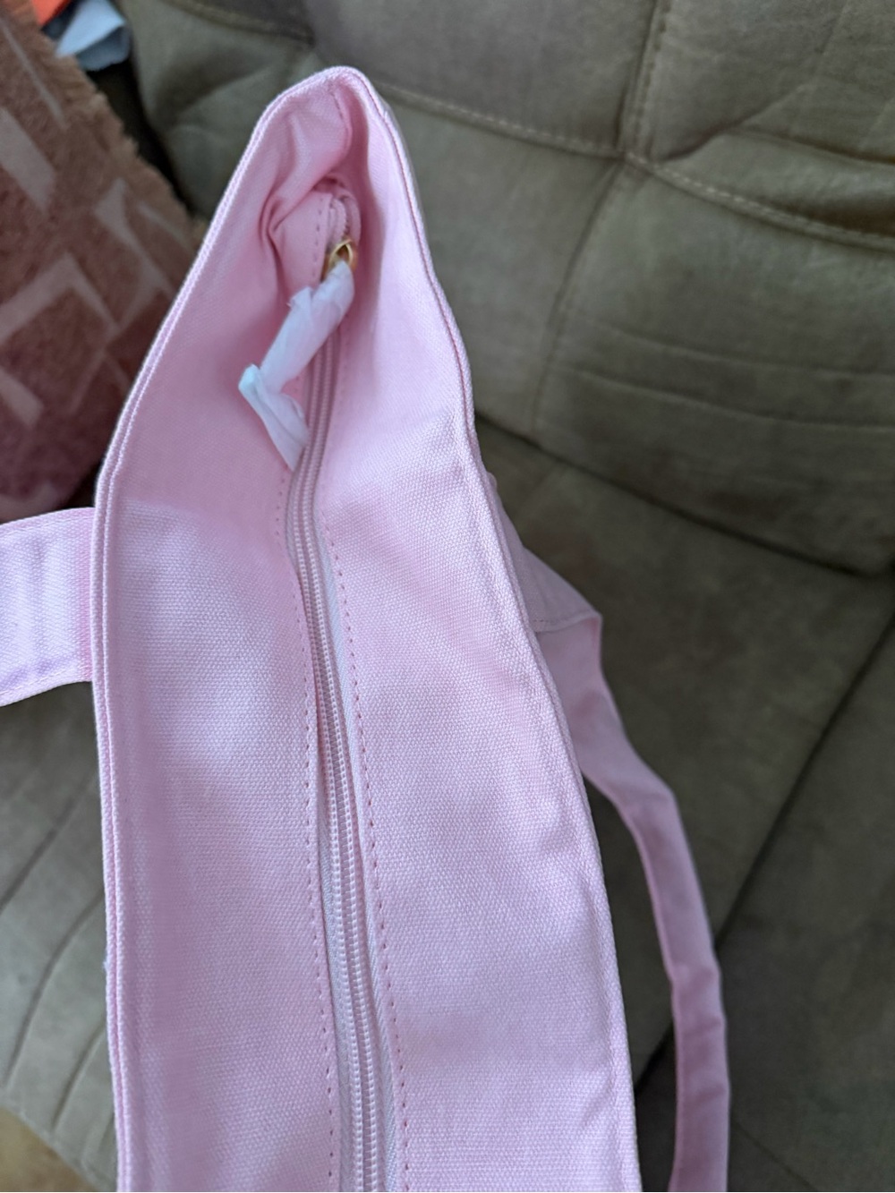 Madewell Pink Canvas Tote Bag - Picture 4 of 7